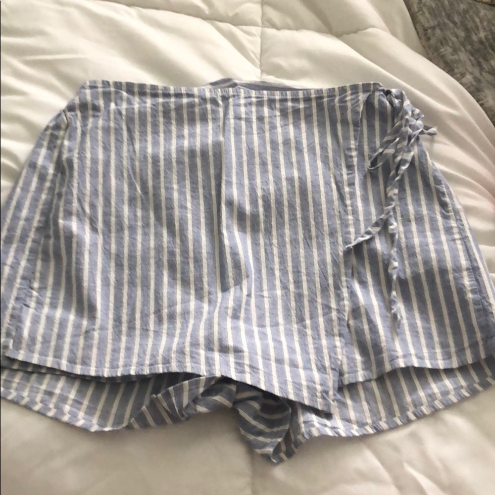 blue and white skirt/shorts